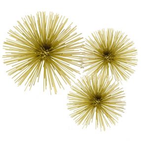 8'Antique Gold Finish Urchin Medium Sphere