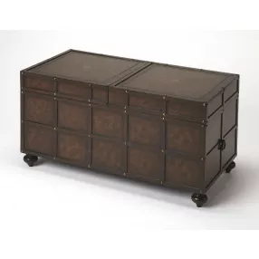 Faux Leather Storage Coffee Table