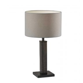 Black Wood Monument Table Lamp