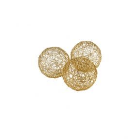 3" X 3" X 3" Gold Iron Wire Spheres Box Of 3