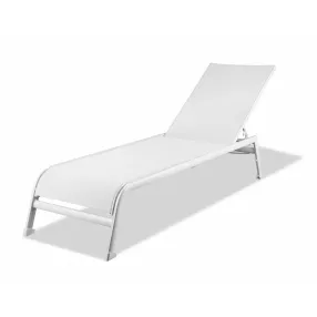 White silver chaise lounge in minimalist style for modern home decor
