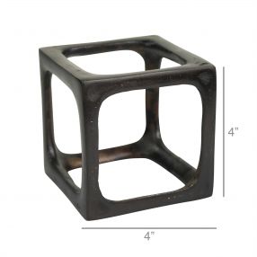 Petite Cast Aluminum Square Sculpture