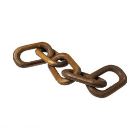 Brown Wooden Chain Link Decor Piece