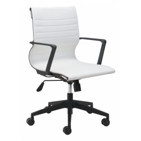 Mod Black and White Faux Leather Office Chair