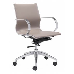 Mushroom Ergonomic Conference Room Low Back Rolling Office Chair