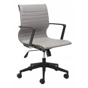 Mod Black and Gray Faux Leather Office Chair