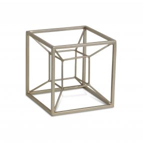 Metal 3D Cube Decorative Sculpture