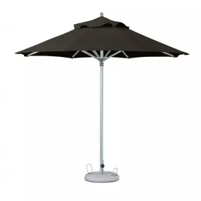 10' Black Polyester Round Market Patio Umbrella