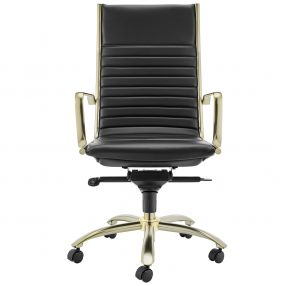 Executive Black and Gold High Back Office Chair