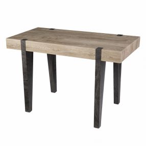 Modern Chunky Natural and Gray Wood Table Desk