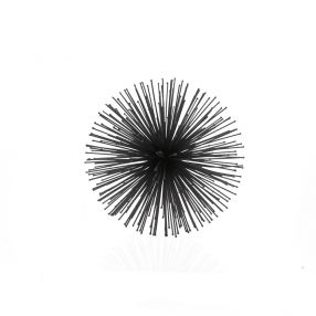 8" Black Metal Spiky Sphere