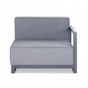 37" Gray Linen Side Chair