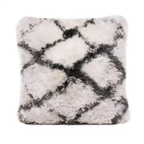 20" X 20" Black And White Polyester Geometric Zippered Pillow