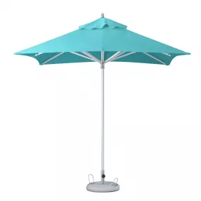 8' Aqua Polyester Square Market Patio Umbrella