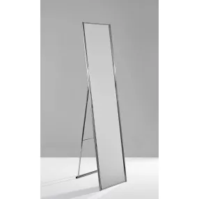 Silver Rectangle Cheval Standing Metal Mirror