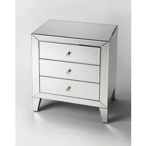 Modern clear glass drawer chest for elegant bedroom storage