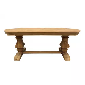84" Natural Rectangular Solid Wood Dining Table