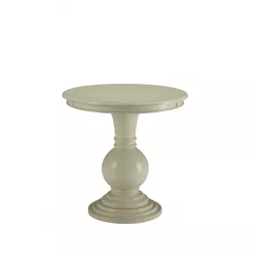 26" White Solid And Manufactured Wood Round End Table
