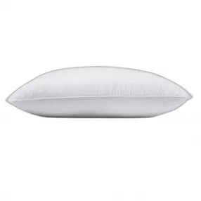 Premium Lux Down King Firm Pillow in white with fashion accessory-inspired design