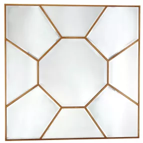 Gold Square Accent Metal Mirror