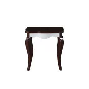 24" Dark Brown Solid Wood End Table