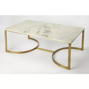 Metal And Marble Coffee Table