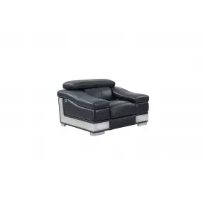31" To 39" Black Modern Leather Chair