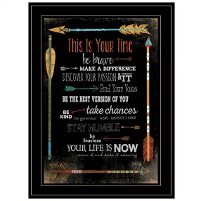 This Is Your Time 2 Black Framed Print Wall Art