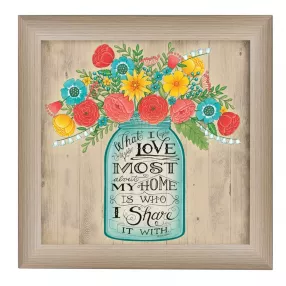 What I Love Most 1 Brown Framed Print Wall Art