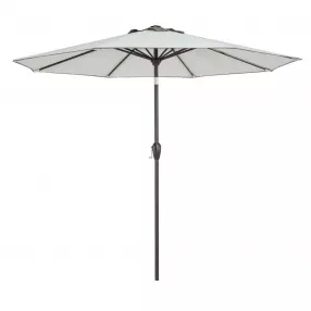 Grey Polyester Octagonal Tilt Market Patio Umbrella