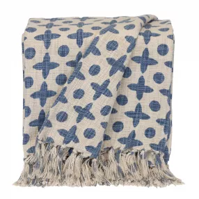 Parkland Collection Print Transitional Blue Rectangle 50" x 60" Throw