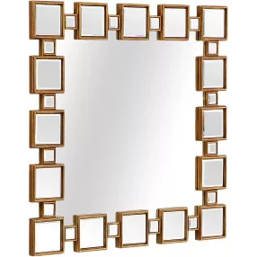 Gold Square Accent Mirror