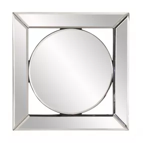 Square Mirror With Center Round Mirror
