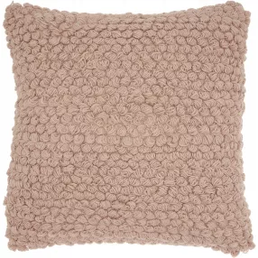 Stylish pink knotted detail throw pillow with artistic pattern and creative design