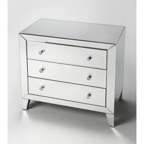 Modern clear glass drawer chest for elegant bedroom storage