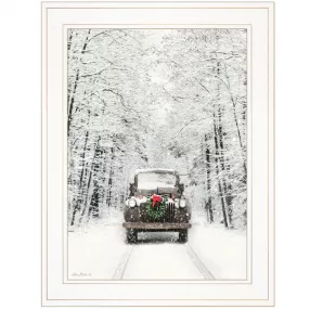 Antique Christmas 1 White Framed Print Wall Art