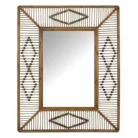 Bohemian Beaded Rectangle Wall Mirror