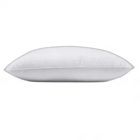 sateen down alternative queen medium pillows on white background