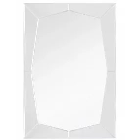 36" Mirrored Rectangle Accent Mirror Wall Mounted With Glass Frame