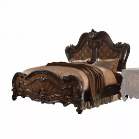 Queen brown bed in a modern bedroom setting