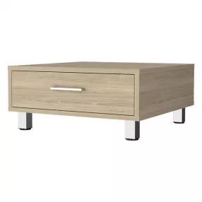 24" Beige And Light Gray Coffee Table