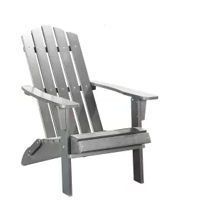 29" Gray Heavy Duty Plastic Adirondack Chair