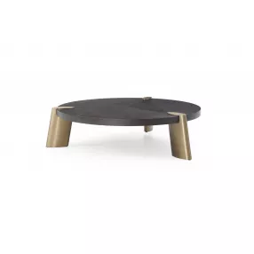 48 X 48 X 13 Wenge Veneer Stainless Steel Coffee Table