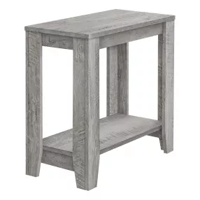 22" Grey End Table With Shelf