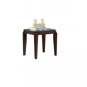 23" Dark Brown Solid Wood End Table