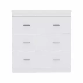 32" White Manufactured Wood Six Drawer Dresser