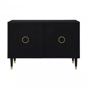 48" Black Sideboard with Two Doors