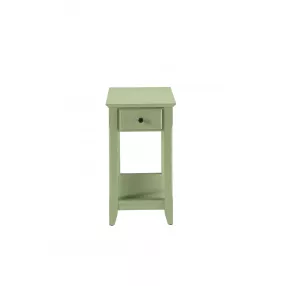23" Pale Green Single Drawer End Table