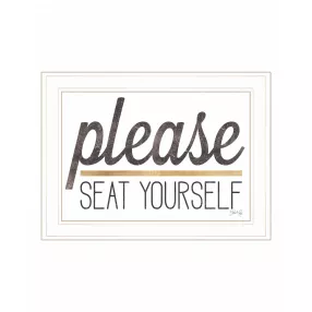 Please Seat Yourself 2 White Framed Print Wall Art