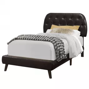 Tufted Black Standard Bed Upholstered With Headboard